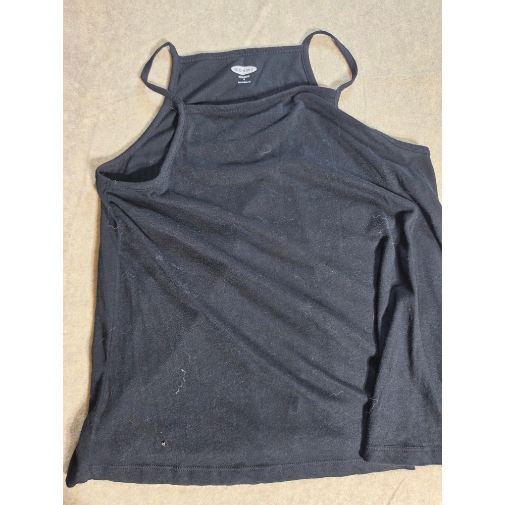 Old Navy EveryWear Black High Neck Tank Top Small Sleeveless Halter Cami